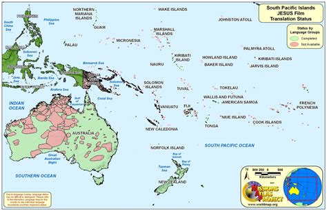 MAP Map of South Pacific Islands